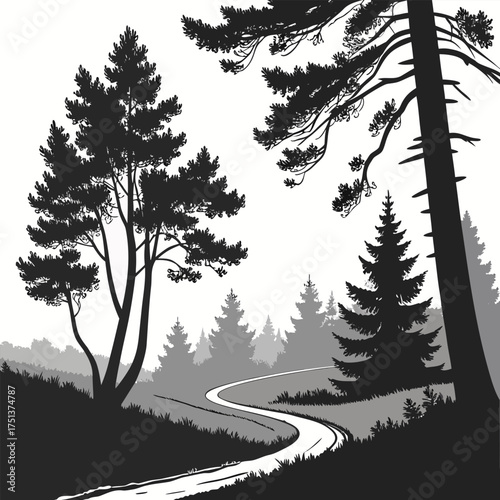 Majestic Tree Silhouette Vector Art