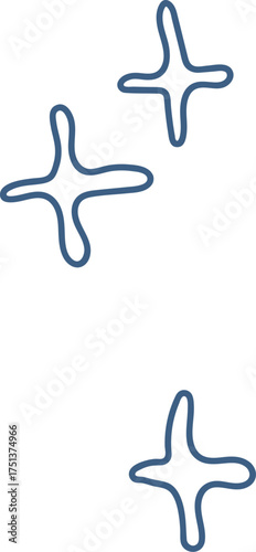 Abstract Star Shapes Sketch