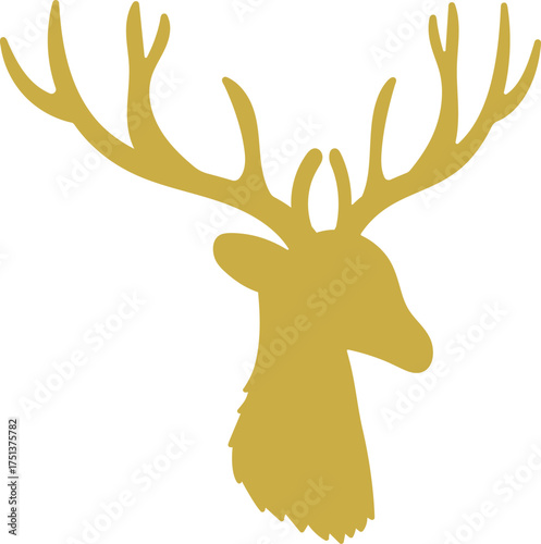 Deer Portrait Silhouette