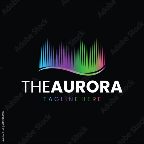 Aurora Logo Design. Minimalist and Modern. Vector illustration