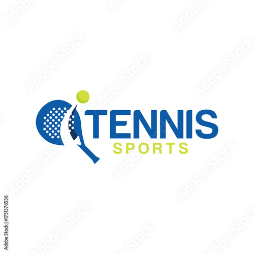 Tennis Logo Design. Minimalist and Modern. Vector illustration