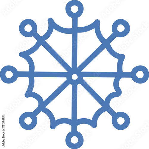 Geometric Snowflake Design