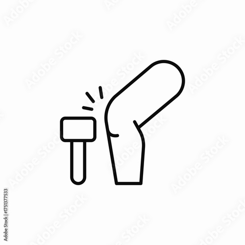knee jerk test icon sign vector