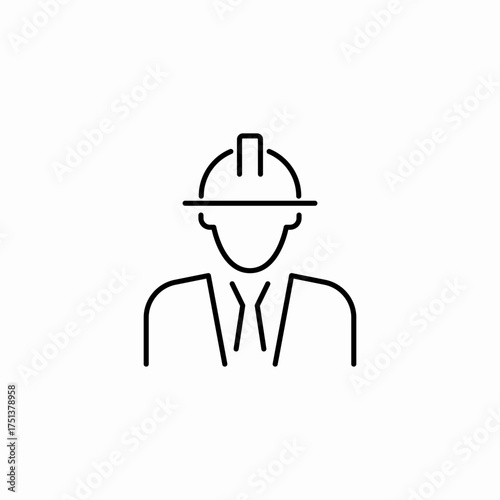 construction manager icon sign vector