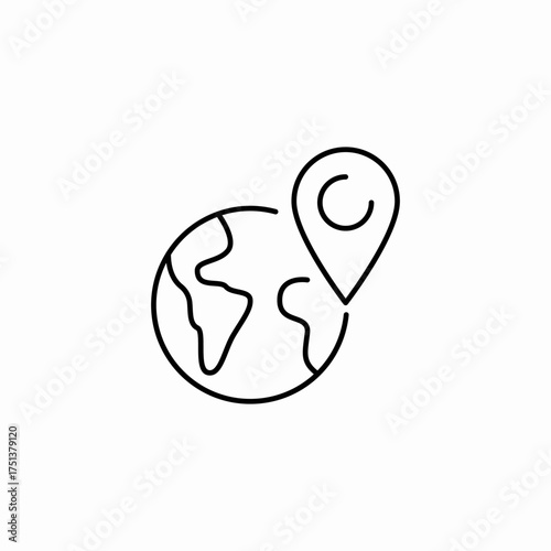 international locations icon sign vector