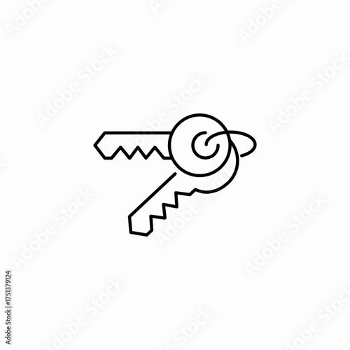 key set icon sign vector