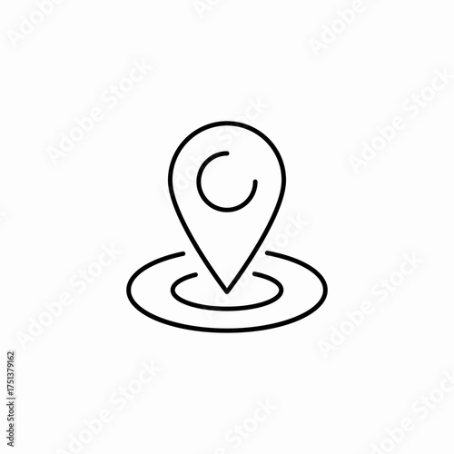 location area icon sign vector