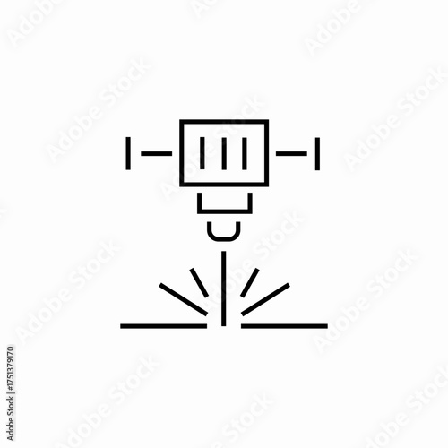 laser welding icon sign vector