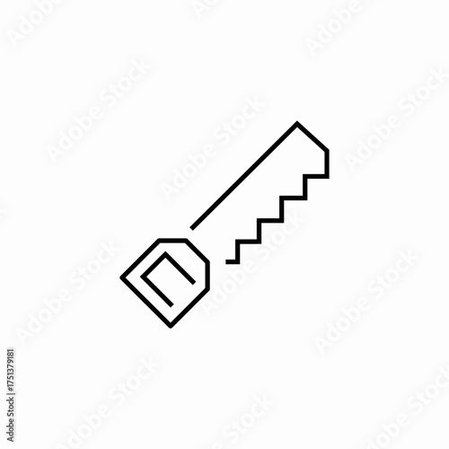 manual saw icon sign vector