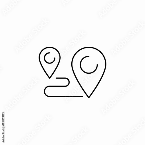 location points icon sign vector