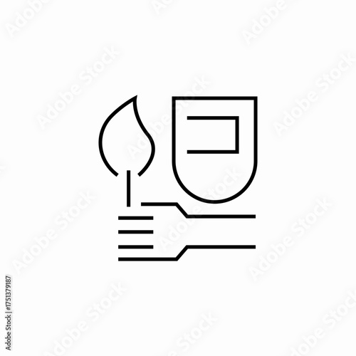 match fire icon sign vector