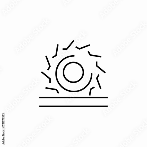 sharpening saw icon sign vector