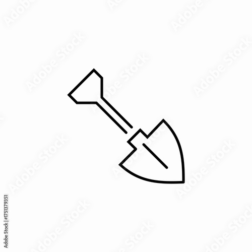 shovel tool icon sign vector