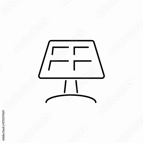 solar panel stand icon sign vector