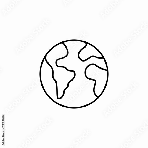 sphere globe icon sign vector