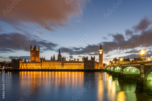 Fotografie houses of parliament london at night