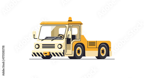 Aviation ground support vehicle icon airport equipment illustration