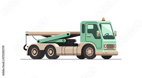 Artistic depiction of tow truck perfect for themed illustration or design