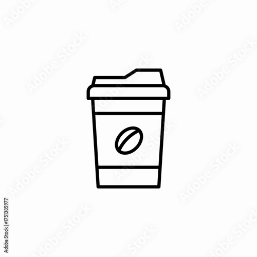 coffee takeaway cup icon sign vector