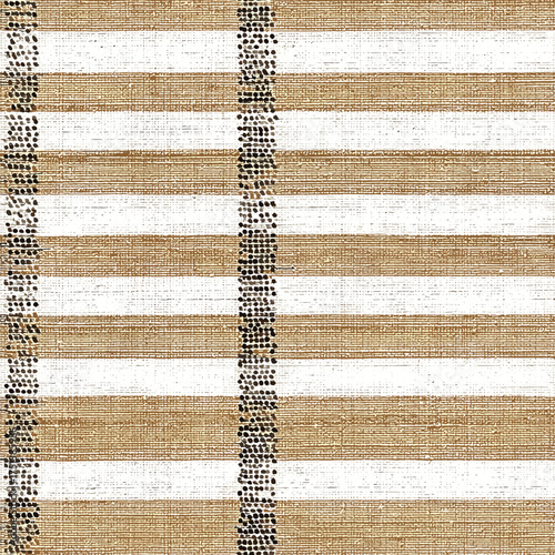 Seamless Hand Drawn Rustic Burlap Texture with Chamois Stripes in Warm Neutrals for Cozy Upholstery and Home Textiles (1)