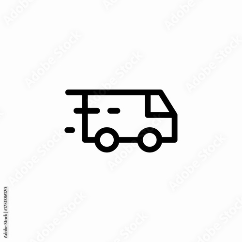 fast moving services icon sign vector