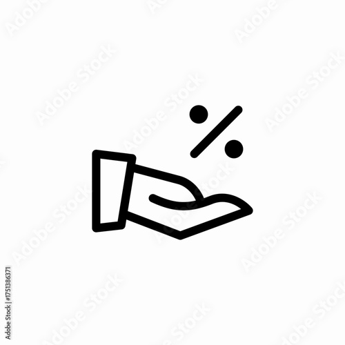 percentage nsurance icon sign vector