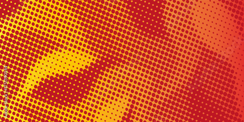 Gradient halftone background, pop art design. Colorful comic pattern. Yellow halftone texture.