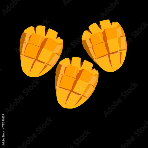 illustration of delicious and sweet mango fruit
