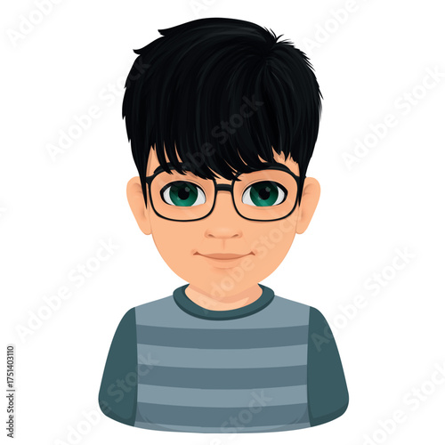 portrait of a boy with glasses