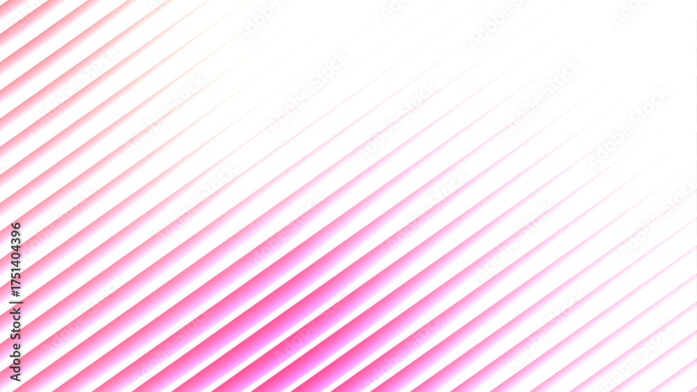 Fototapeta premium Soft pink color strips fractal glass gradient on white background. Modern trendy texture for backgrounds, banners, poster, presentations. Vector graphic design element.