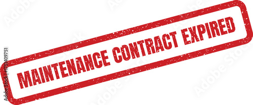 A bold distressed rubber stamp conveying an important notification that a service agreement has officially ended