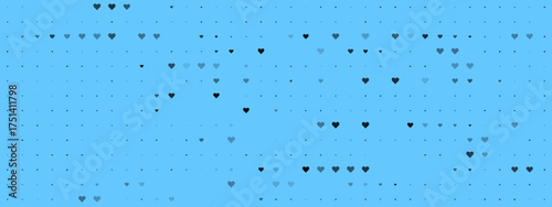 Abstract light blue background with a subtle pattern of scattered hearts and dots, creating a digital texture for romantic or loving themes.