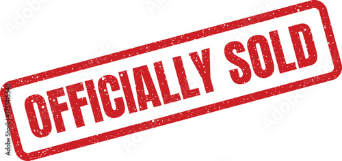 Distressed official stamp indicating a completed transaction and ownership transfer for a purchased item or property