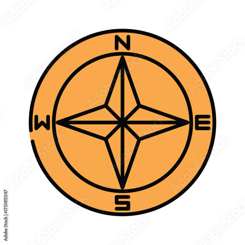 Compass icon design template