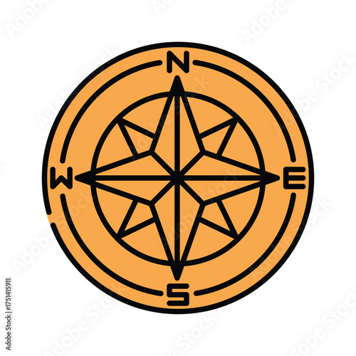 Compass icon design template