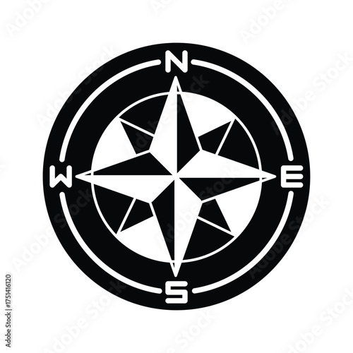 Compass icon design template
