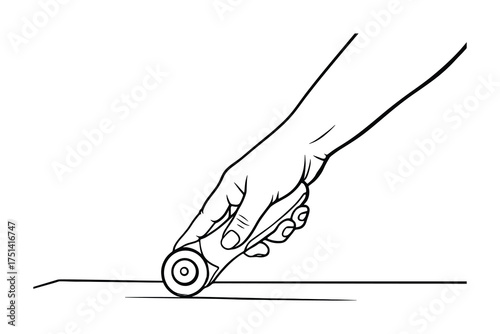 A hand smoothing a surface with a roller, creating a seamless and even texture expertly