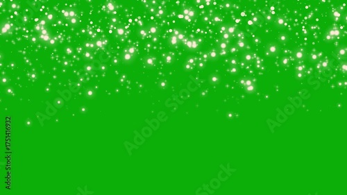 Magical Fairy Dust and Glitter Sparkle Falling Animation. celebration glitter sparkles green screen for overlay. Glowing Particles of Falling Shiny Fairy Twinkling Stars. Twinkling Star Particles.