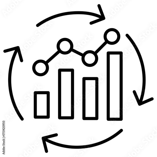 Continuous Improvement Outline Icon