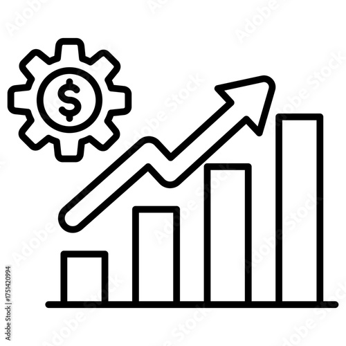Efficiency Gains Outline Icon