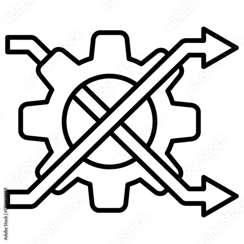 Change Management Outline Icon