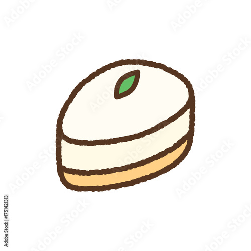 手書き風のアイコン　チーズケーキ