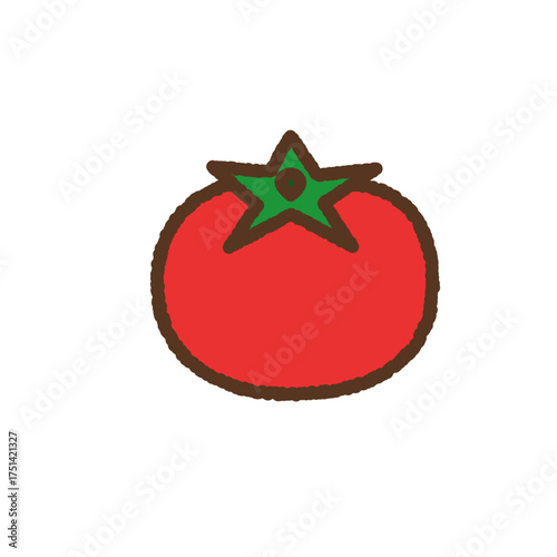 手書き風のアイコン　トマト