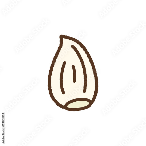 手書き風のアイコン　一欠片のニンニク