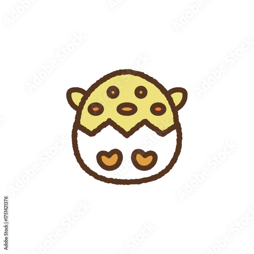 手書き風のアイコン　ひよこ