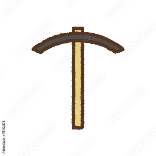 手書き風のアイコン　ピッケル