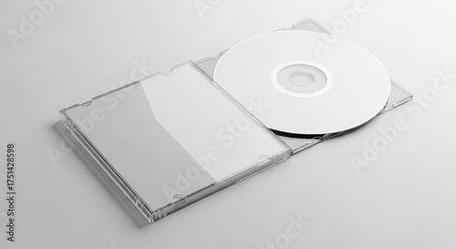 Blank CD in transparent jewel case.