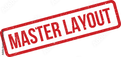 Grunge effect rubber stamp graphic displaying the text master layout for structural planning documents