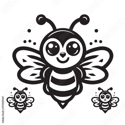 bee logo vector