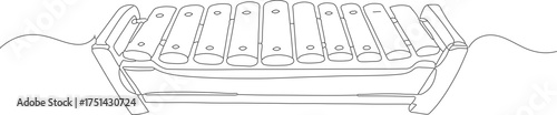 Simple Outline Line Art of a Traditional Raft Illustration